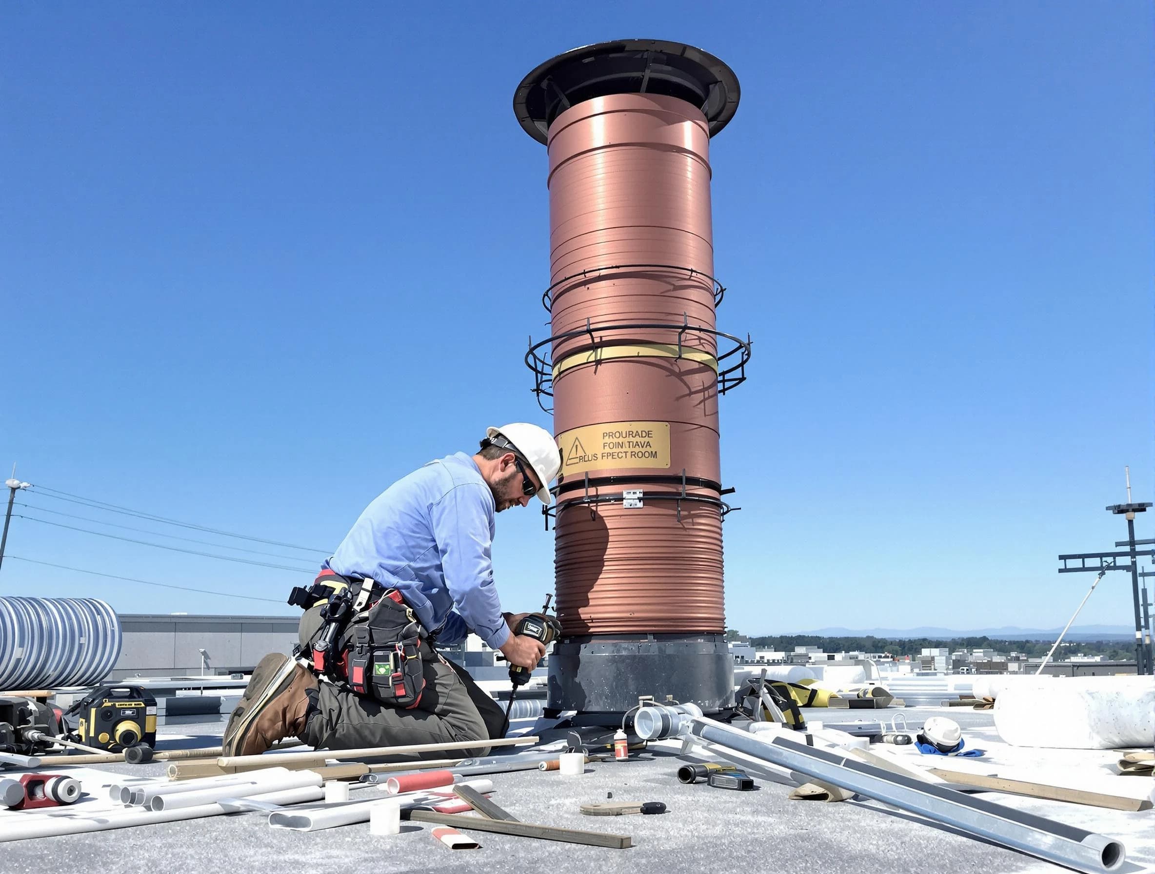 Installed chimney liner by Kearny Chimney Sweep in Kearny, NJ