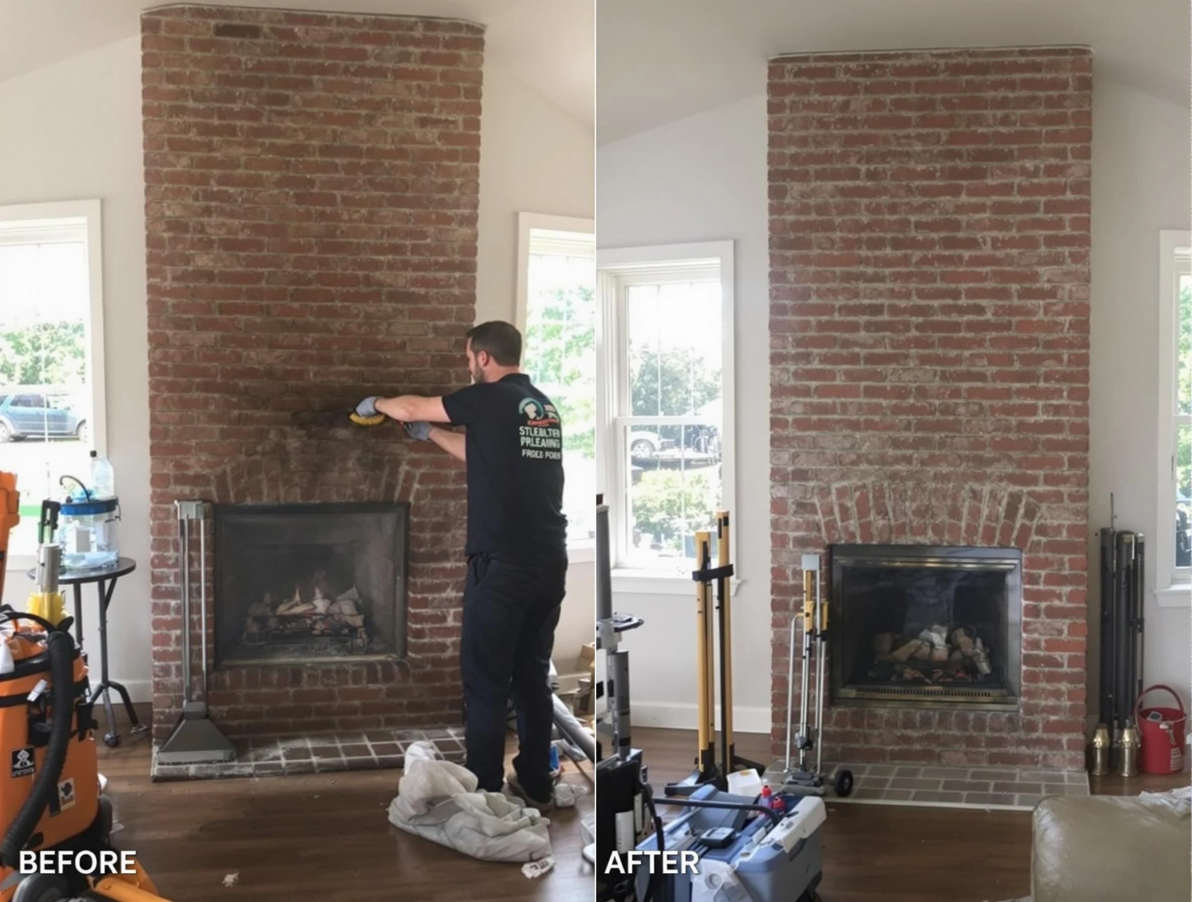 Finished chimney sweeping service by Kearny Chimney Sweep in Kearny, NJ