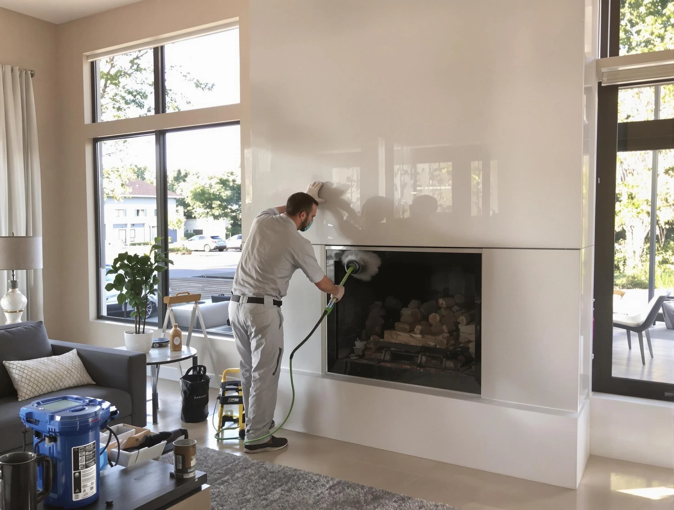 Kearny Chimney Sweep performing thorough soot removal in Kearny, NJ