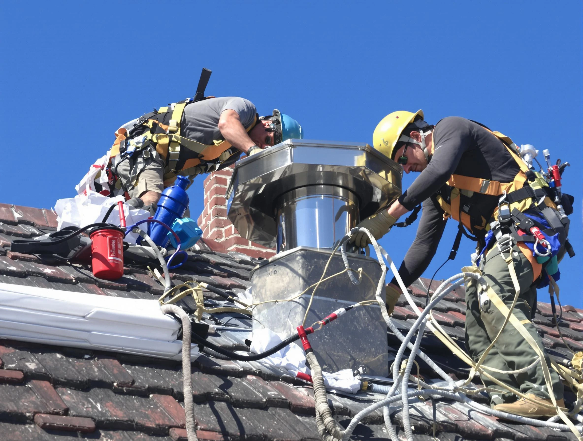 Protective chimney cap installed by Kearny Chimney Sweep in Kearny, NJ