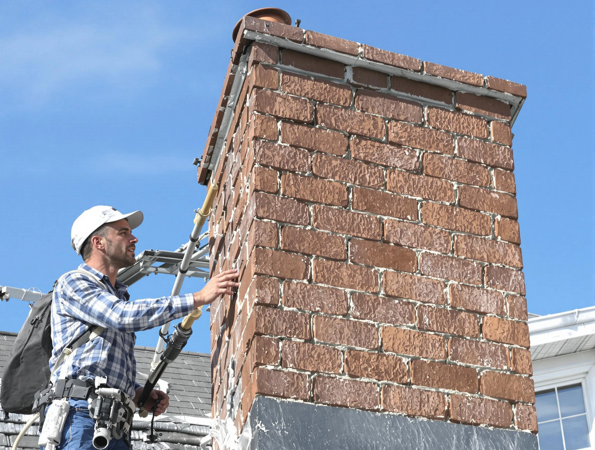 Brickwork for a chimney rebuild by Kearny Chimney Sweep in Kearny, NJ