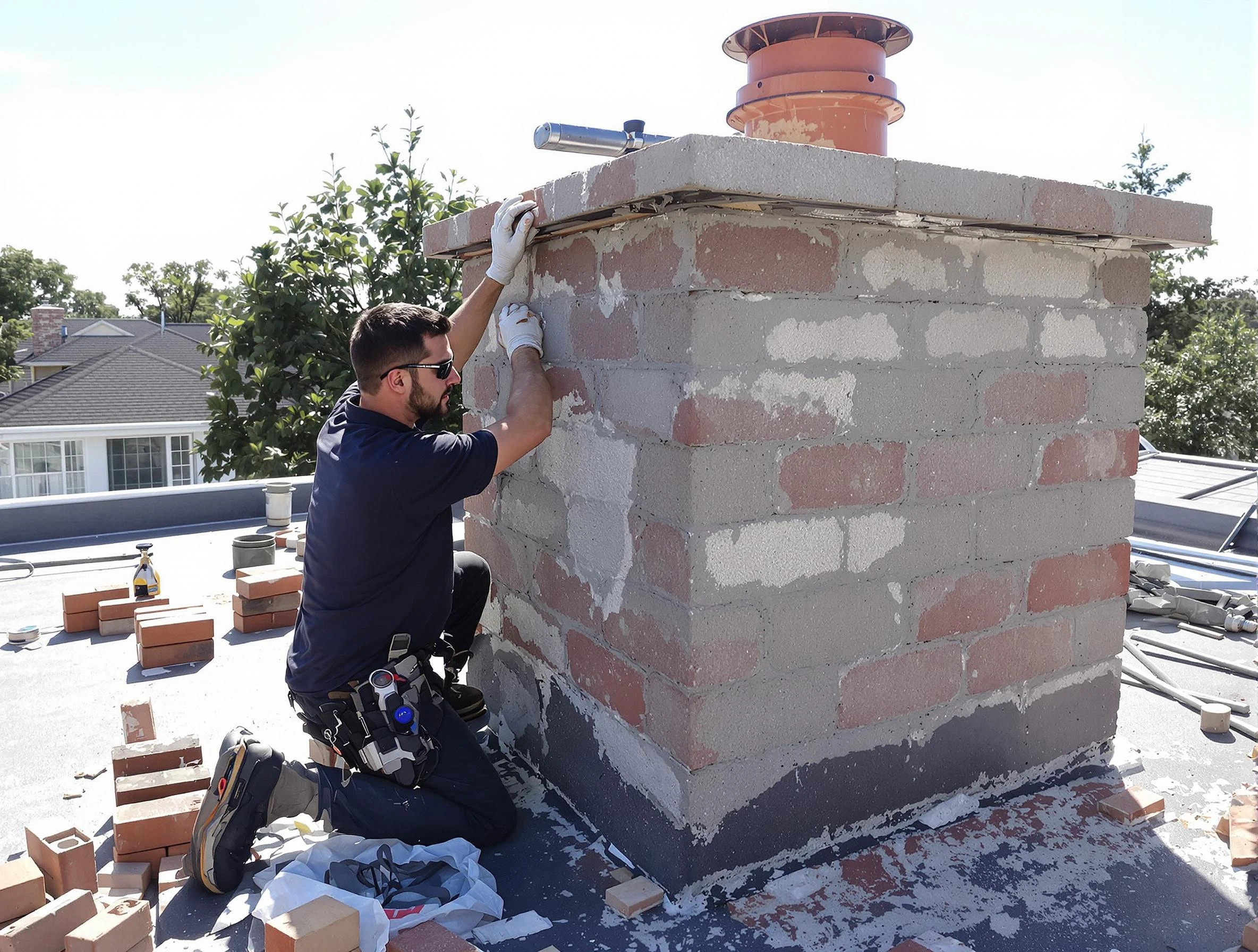 Advanced chimney repair process by Kearny Chimney Sweep in Kearny, NJ